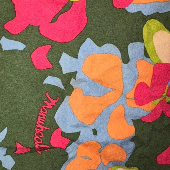 VTG Green Floral Multicolor Manuheali’i baby doll XL Dress - Picture 6 of 6